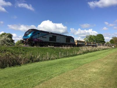 Class 68 climbing Langho bank