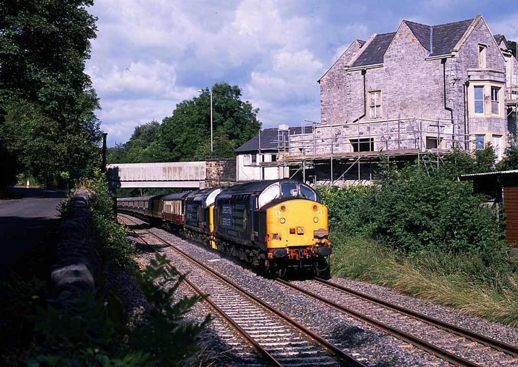Reduced definition pic of Class 37 s at Chatburn