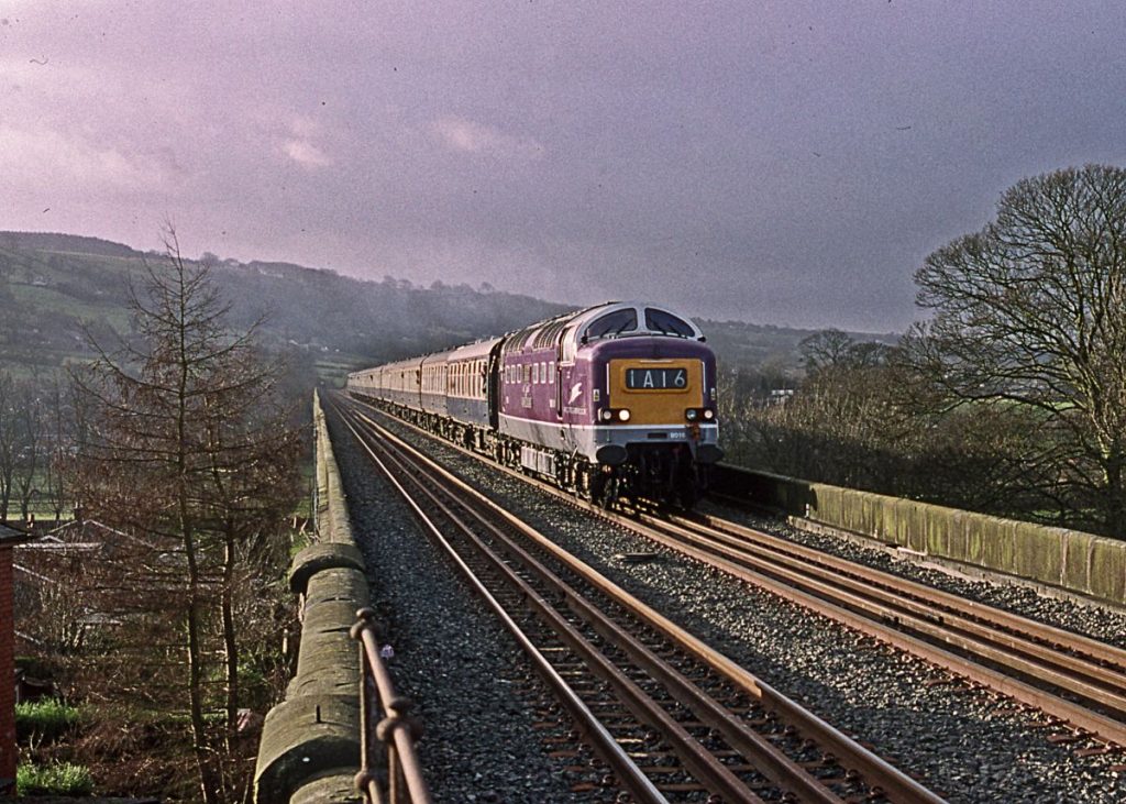 Deltic 9016 on Whalley Viaduct